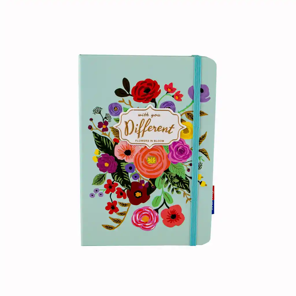 Agenda Planificadora Floral Diseño Different Celeste