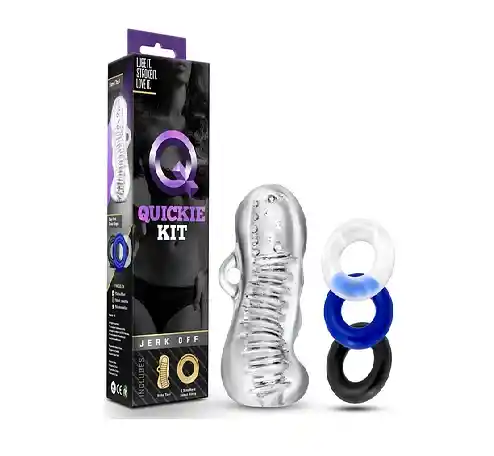 Kit Masturbador + 3 Anillos Jerk Off