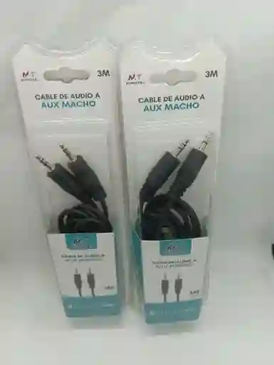 Cable Auxiliar 3 Metros Auto Audio Plug 3,5mm