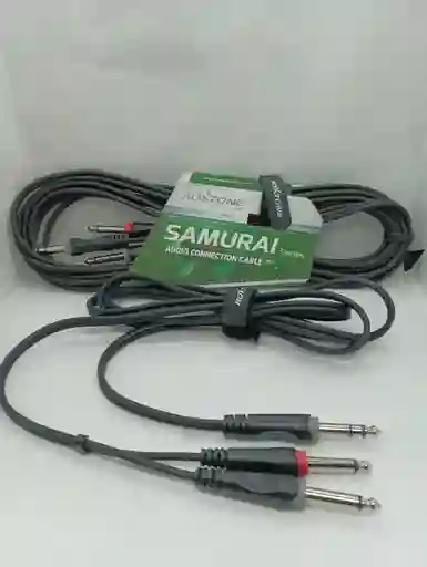 Cable De Plug 6.3mm Estéreo A 2 Plug 6.3mm Mono Roxtone - 5 Mts