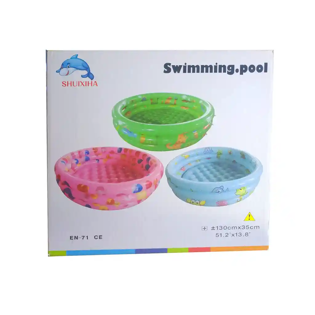 Piscina Redonda Para Niños. 130 X 35 Cm Rosada