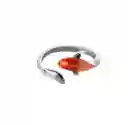 Anillo Ajustable Pez Naranja Mar Plata 925 Amor Al Mar Love