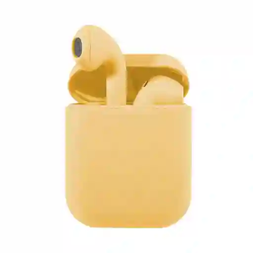 Audífonos Inalámbricos Bluetooth Táctil I12 Tws Amarillo
