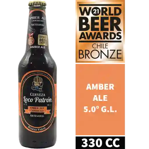 Cerveza Loco Patron Amber Ale 5.0° G.l. 330cc