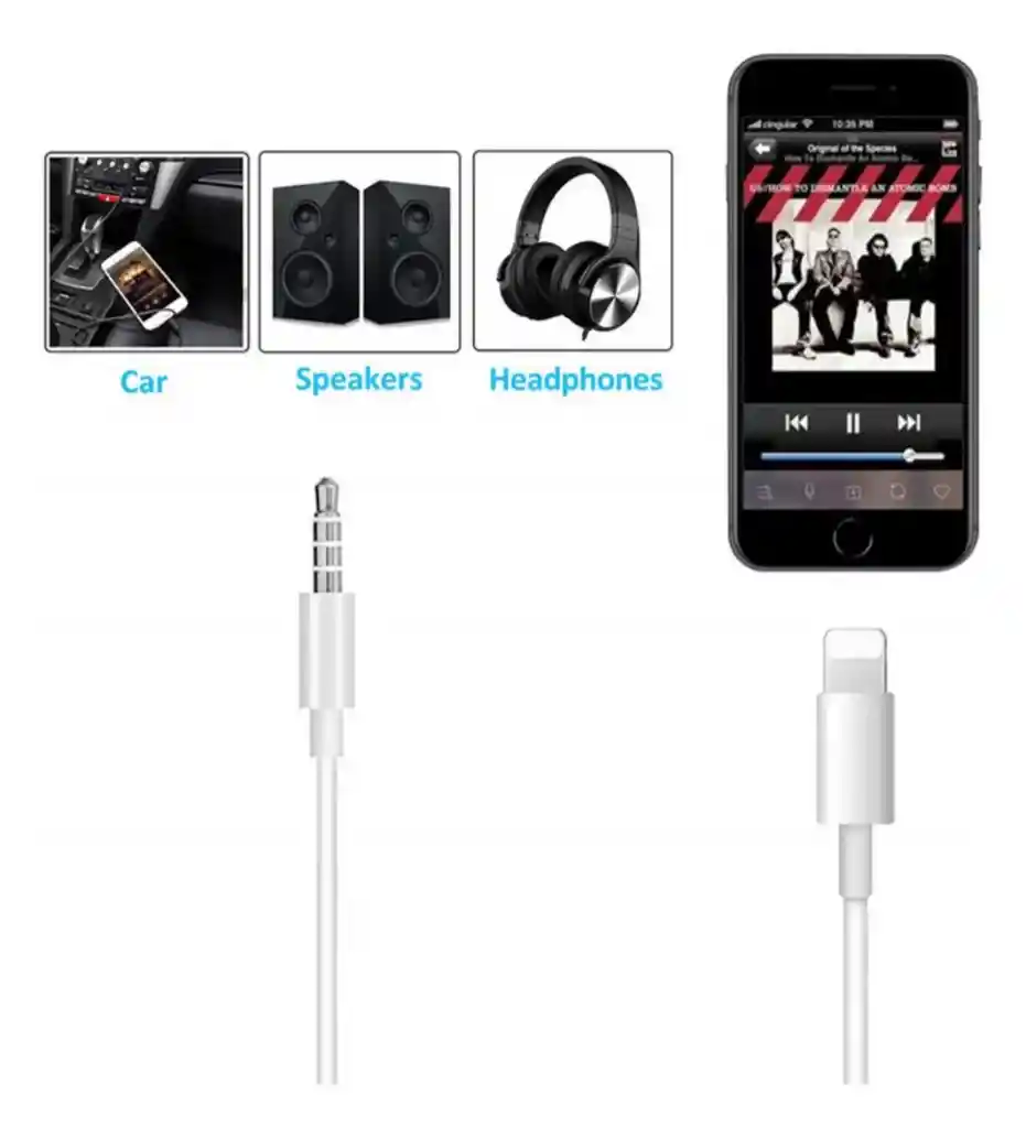 Cable Iphone Auxiliar 22 A Lightning