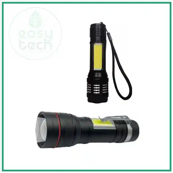 Linterna Led Tactica Recargable Zoom Telescopico