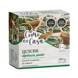 Quiche Cocktail Como En Casa Espinaca Queso 10 Un Caja 350 G