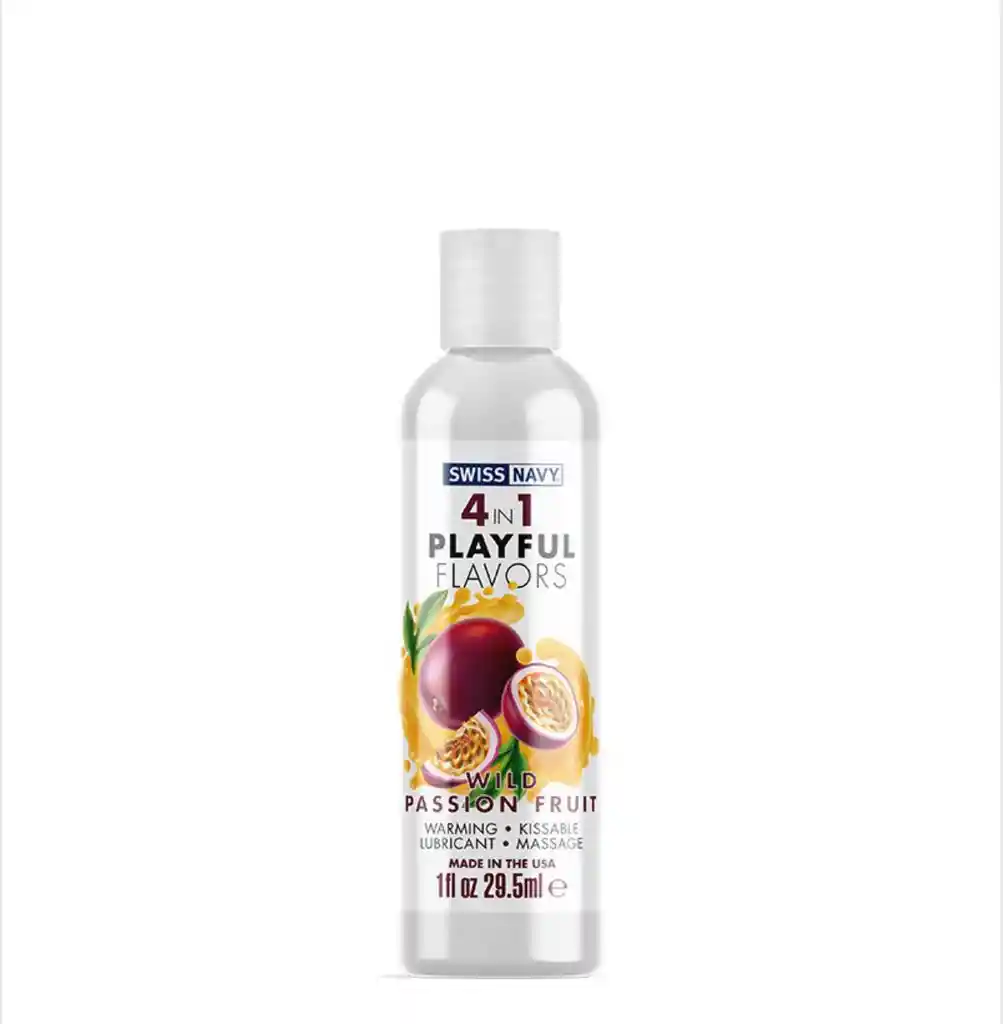 Lubricante 4 En 1. Gel Efecto Calor Comestible Sabor Maracuyá