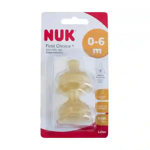 Nuk Tetinas De Latexfirst Choice 2 Uns Gr1 Medio