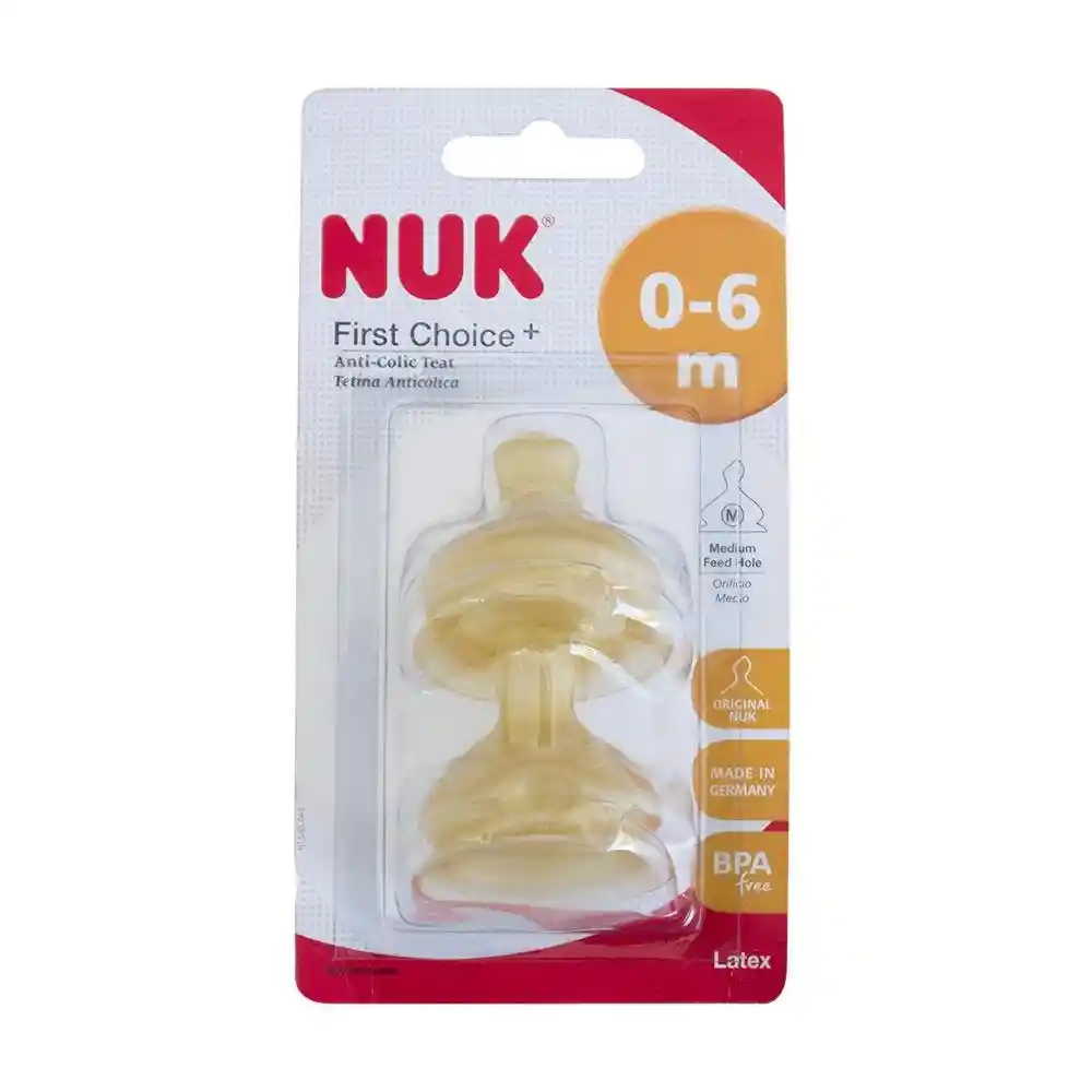 Nuk Tetinas De Latexfirst Choice 2 Uns Gr1 Medio