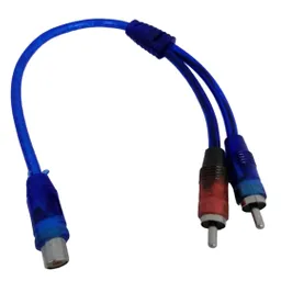Adaptador Cable De Audio 2 Rca Macho A 1 Rca Hembra 30 Cm
