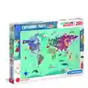 Puzzle 250 Piezas - Mapa Mundo Costumbres - Clementoni