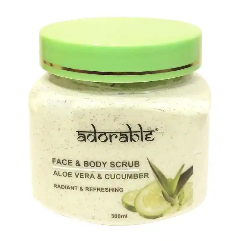 adorable exFoliante cuerpo y rostro aloe verapepino 300 ml