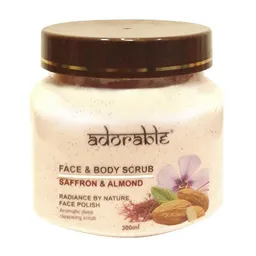 adorable exFoliante cuerpo y rostro azafranalmendra 300 ml