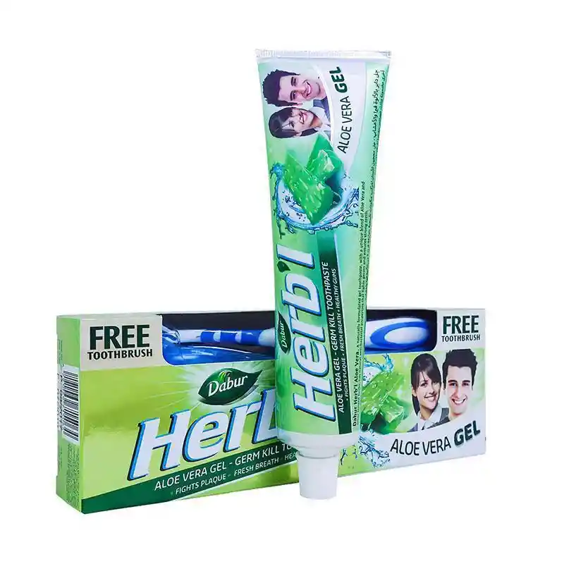 Pasta Dental Herb'l Aloe Vera Gel + Cepillo De Dientes