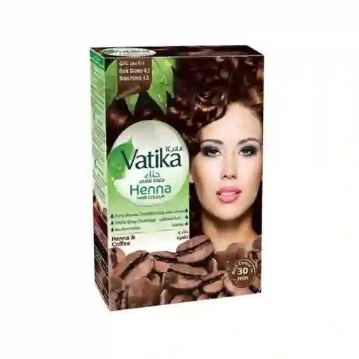 Vatika Henna Tintura Coloración Castaño Oscuro 6 Sachets