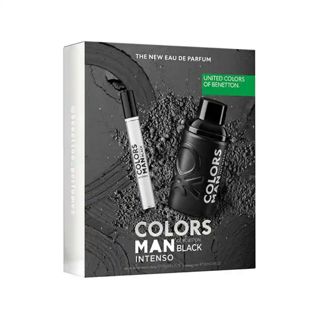 Benetton Set Colors Man Black Intenso Edp 100 Ml + 10 Ml