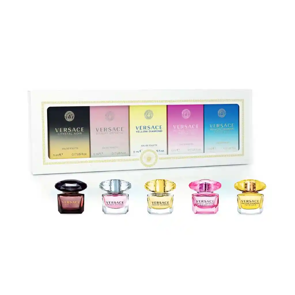 Edt Versace Set Mix 5 Miniaturas 5 Ml+ Edp Dama