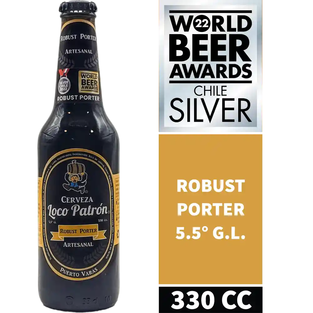 Cerveza Loco Patron Robust Porter 5.5° G.l. 330cc