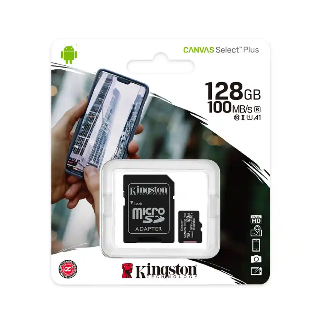 Tarjeta Memoria Micro Sd Xc 128 Gb Kingston