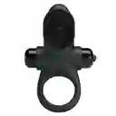 Anillo Vibrador Con Vibrador De Clitoris Black