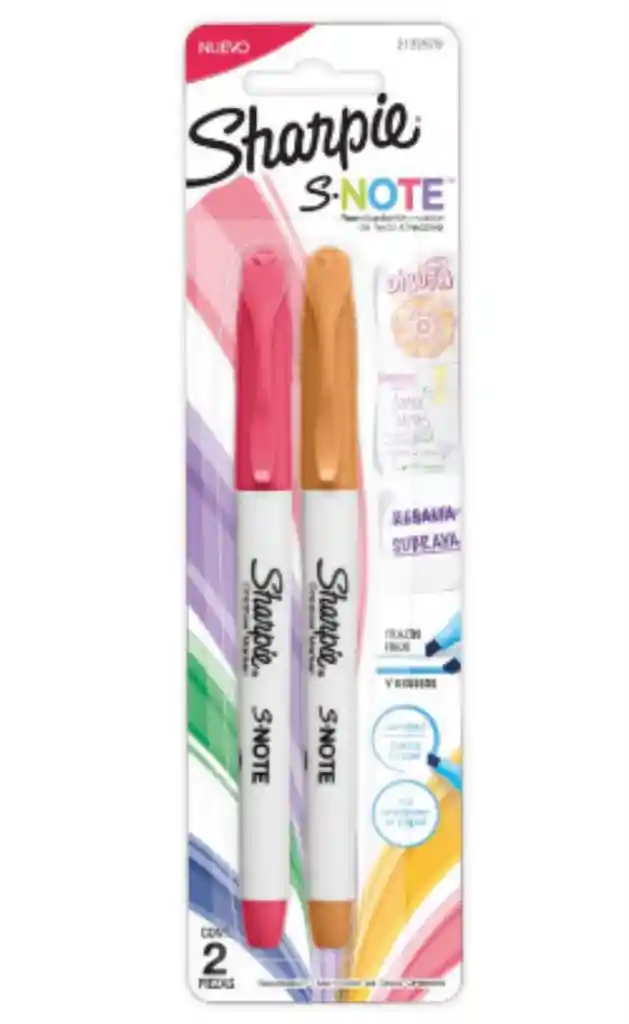 Sharpie Note X2 Color Pastel - Destacador