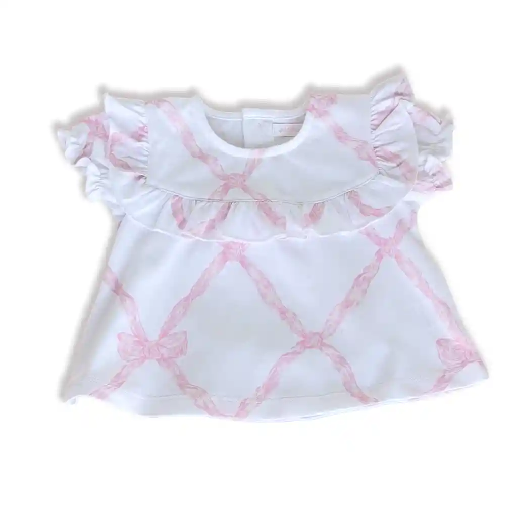 Blusa M/c Lucia Rosado Talla 2 Años