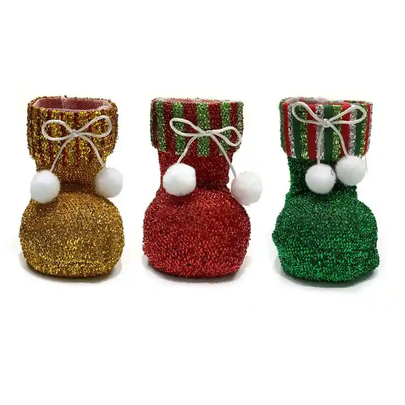 Bota Glitter Navidad