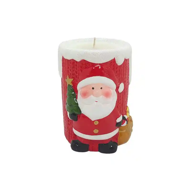 Vela Ceramica Deco Navidad