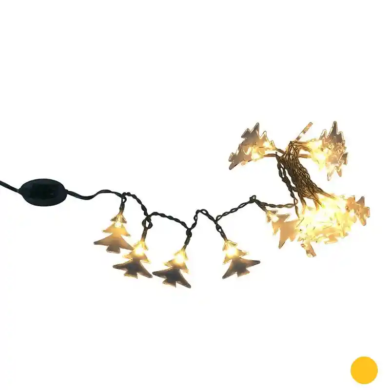 20 Luces Led Navidad Figura Pinos