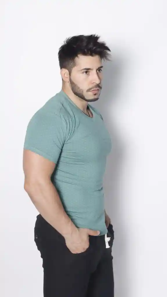 Polera Circulo Verde Menta, Talla Xl