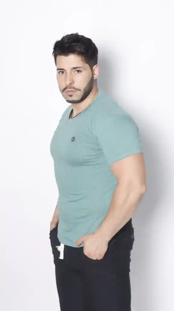 Polera Circulo Verde Menta, Talla Xl