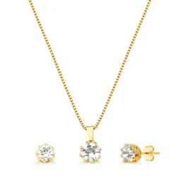 Conjunto Punto De Luz Oro Laminado