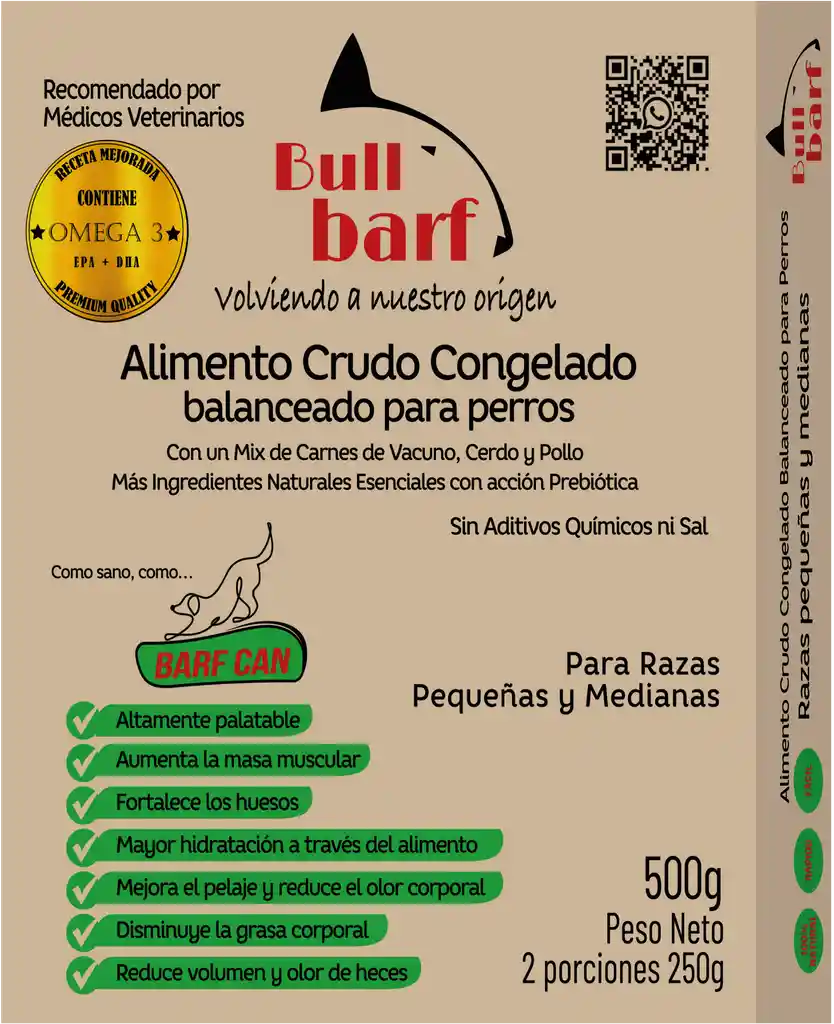 Alimento Barf Para Perros 500g