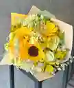 Ramo Tonos Amarillos Con Girasol. Tamaño S