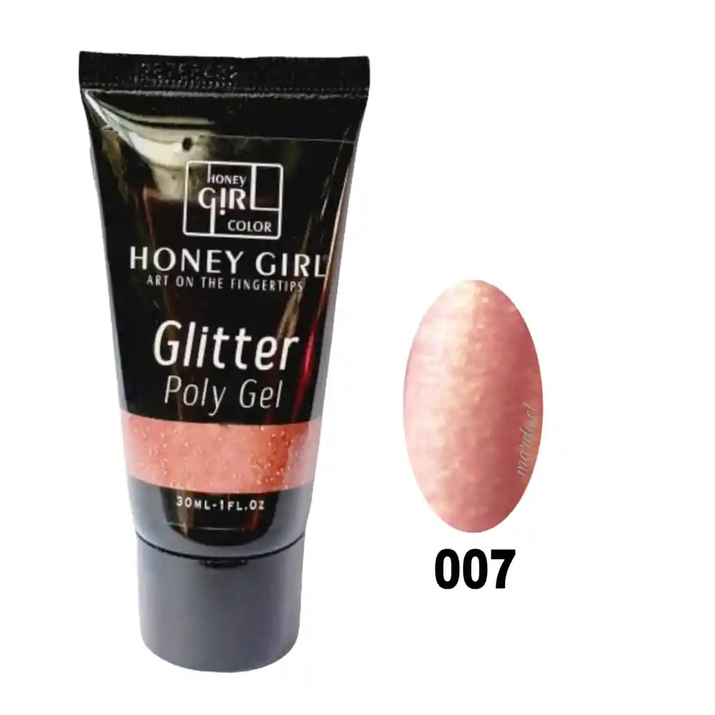 Polygel Con Glitter - (codigo 07) 30 Ml