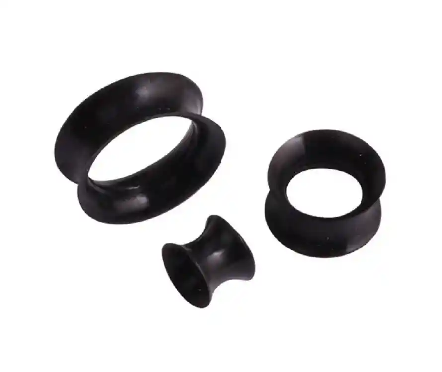 Expansores 5mm Piercing Silicona Doble Acampanado Grueso Túnel Tapón