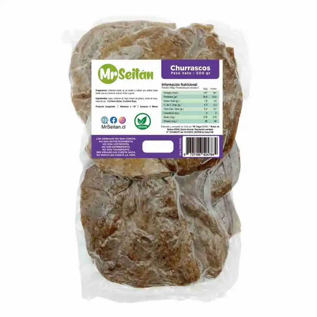 Seitan Churrasco Mr. Seitan 500 Grs