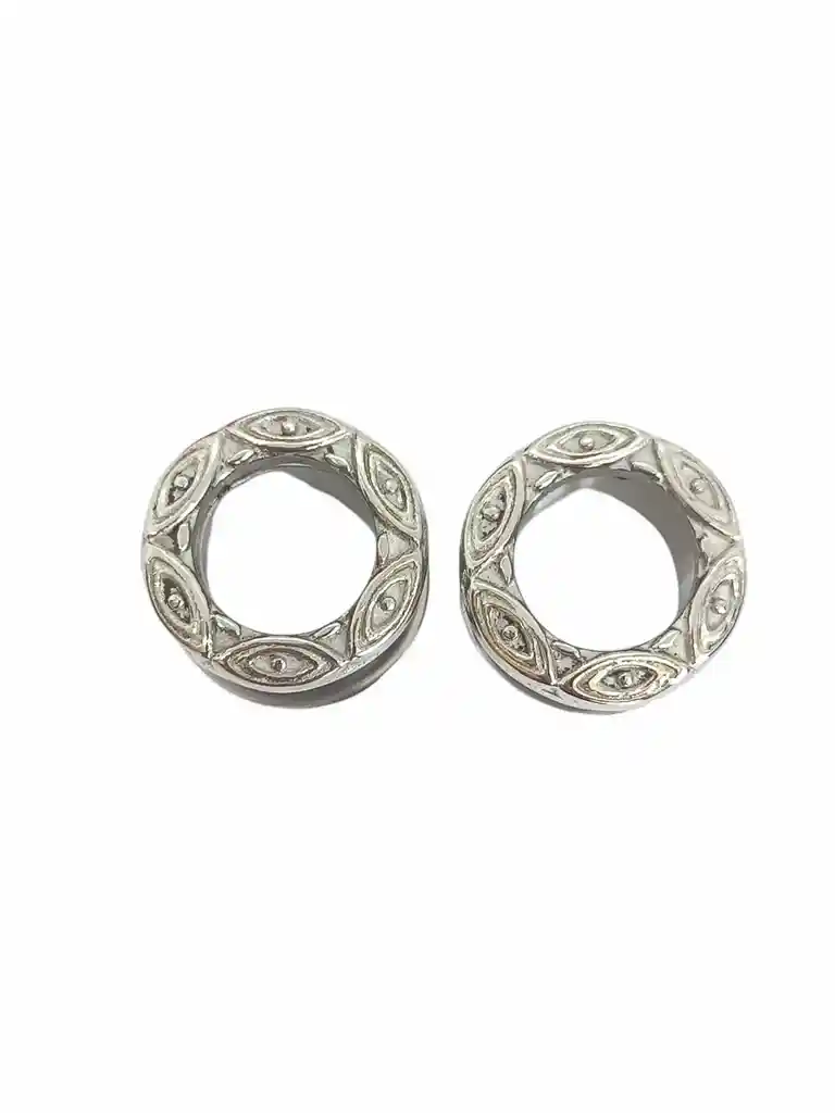 Aros Expansores Oreja Figura Tribal 10 Mm Acero Tunel Plug Dilatadores