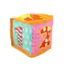 Cubo Didáctico E Interactivo De Tela Sonajero Para Bebés Con Números Tono Rosado