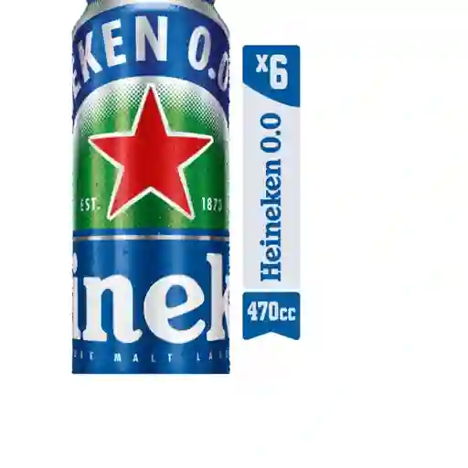 Heineken Sin Alcohol 6 Pack Lata 470 Ml