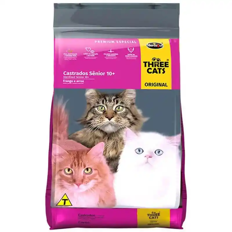 Three Cats Original Senior Castrado 10+ Saco 3 Kg