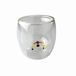 Vaso De Doble Vidrio Diseño Animales Kawaii Modelo C