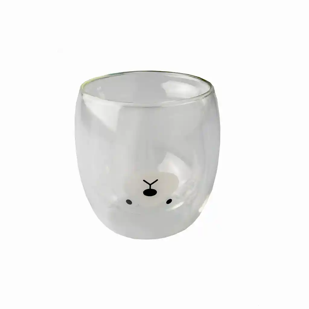 Vaso De Doble Vidrio Diseño Animales Kawaii A
