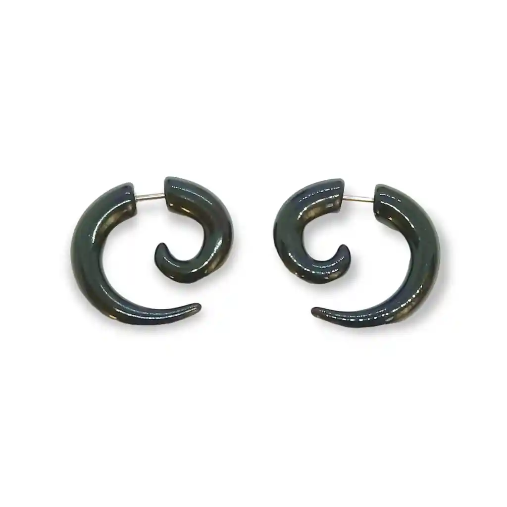 Aros Tribales Tipo Expansores Fake Piercing Modelo Espiral Mediano