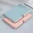 Cuaderno De Líneas Con Cierre Magnético Circular Rosa