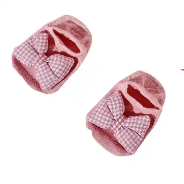 Calcetines Rosados Con Rosita 3d Que Simulan Zapatitos