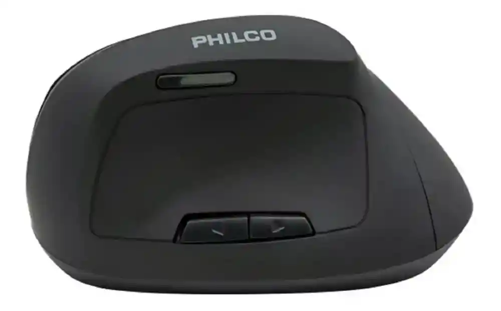 Mouse Philco Ergonómico 6 Botones 2.4 Ghz Negro