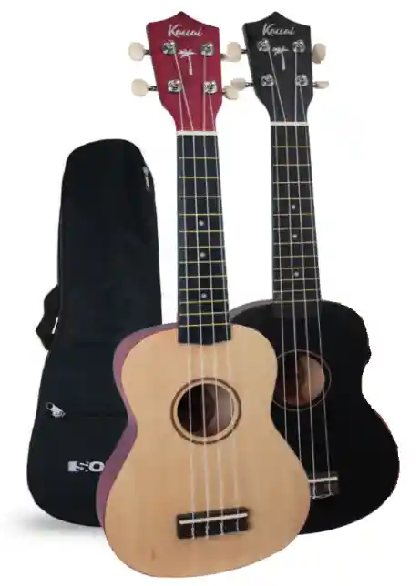 Kauai Ukelele Soprano 21" Natural C/funda