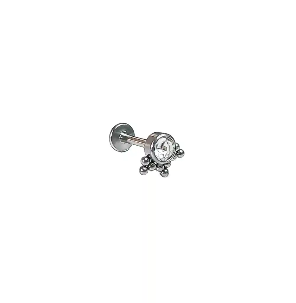 Piercing Oreja Tragus Conch Labret Modelo Corona Hipoalergenico Unidad